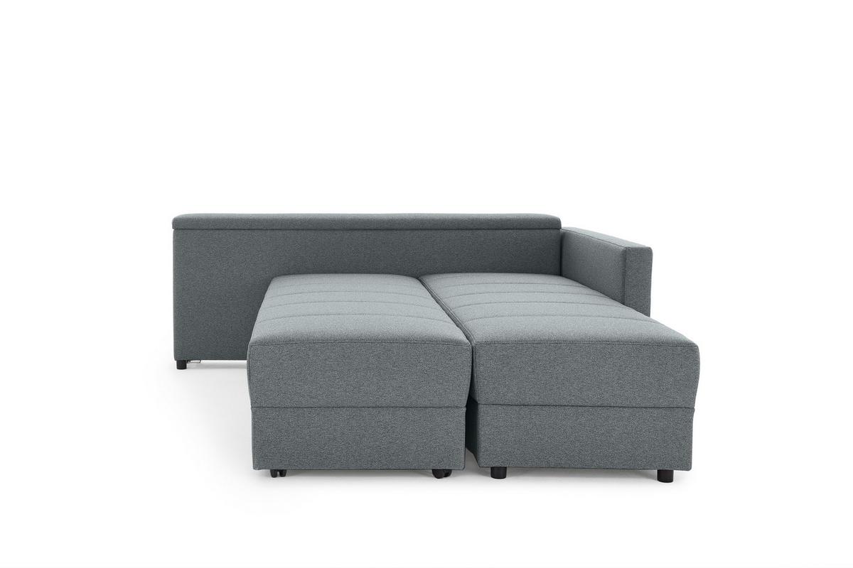 Ecksofa Looks Iii - Dunkelgrau/Schwarz, Design, Textil (229/287cm) - LOOKS by W.Joop