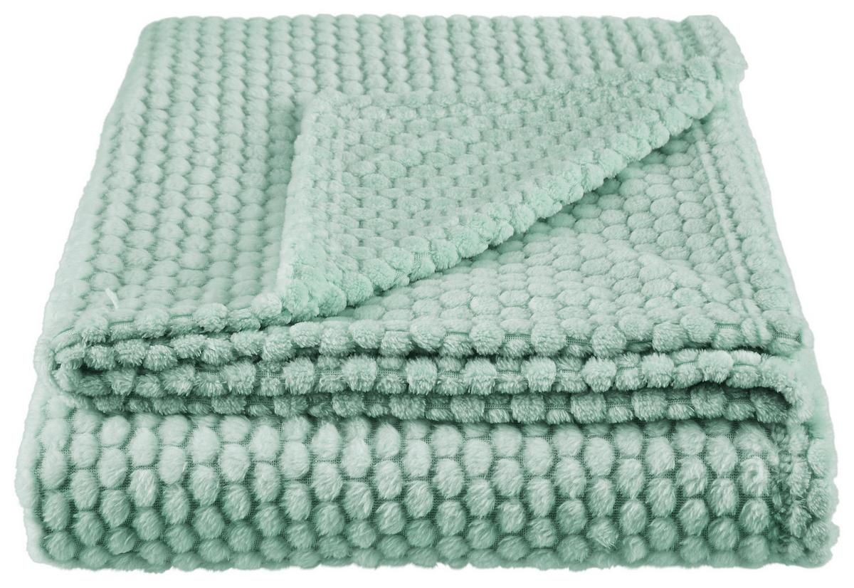 Kuscheldecke Belinda Mauve 130x170 cm - Mintgrün, ROMANTIK / LANDHAUS, Textil (130/170cm) - James Wood