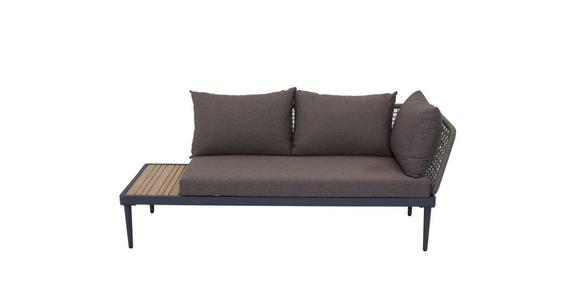 Loungegarnitur Korsika - Anthrazit/Grau, MODERN, Holz/Textil - Beldano