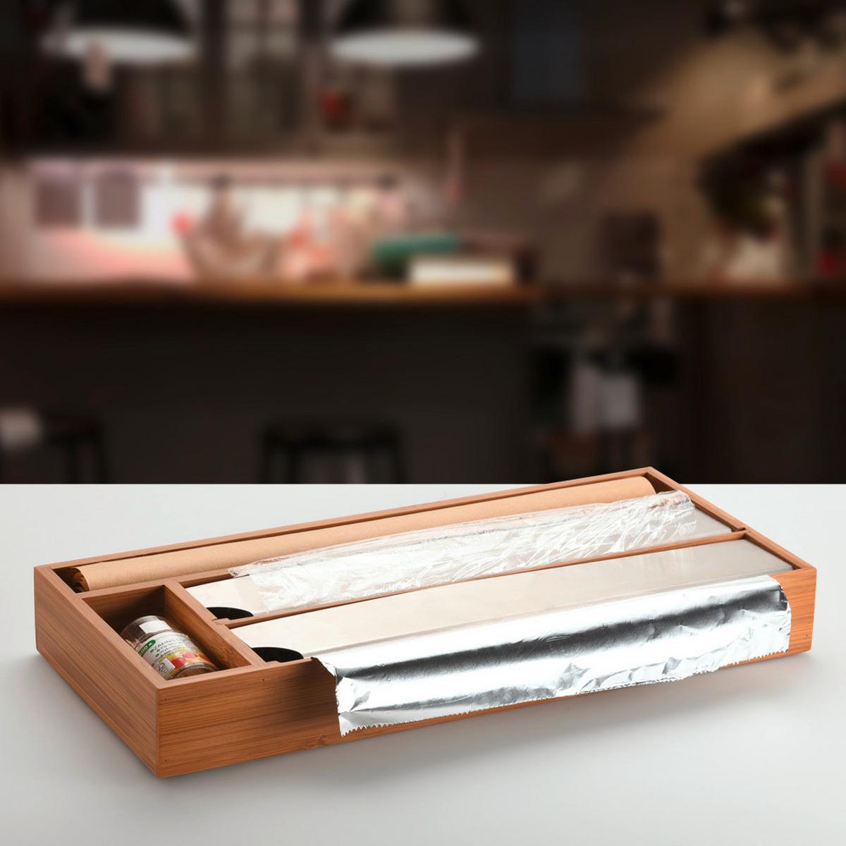 Auszugsorganisation Braun L: 42 cm - Braun, Basics, Naturmaterialien (42/19/5.4cm) - Kesper
