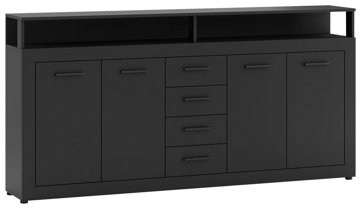 Sideboard Lupo Anthrazit B: 190 cm - Anthrazit, Design, Holzwerkstoff (190/96/32cm) - MID.YOU