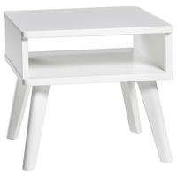 Nachtkästchen Lounge, Weiß B: 48 Cm - Weiß, Design, Holzwerkstoff (48/38/42cm) - Hasena