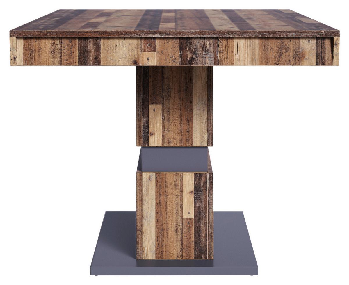 Esstisch ausziehbar Matthew 140-195x90x75 cm - Alteiche/Anthrazit, KONVENTIONELL, Holzwerkstoff (140/90/75cm) - MID.YOU