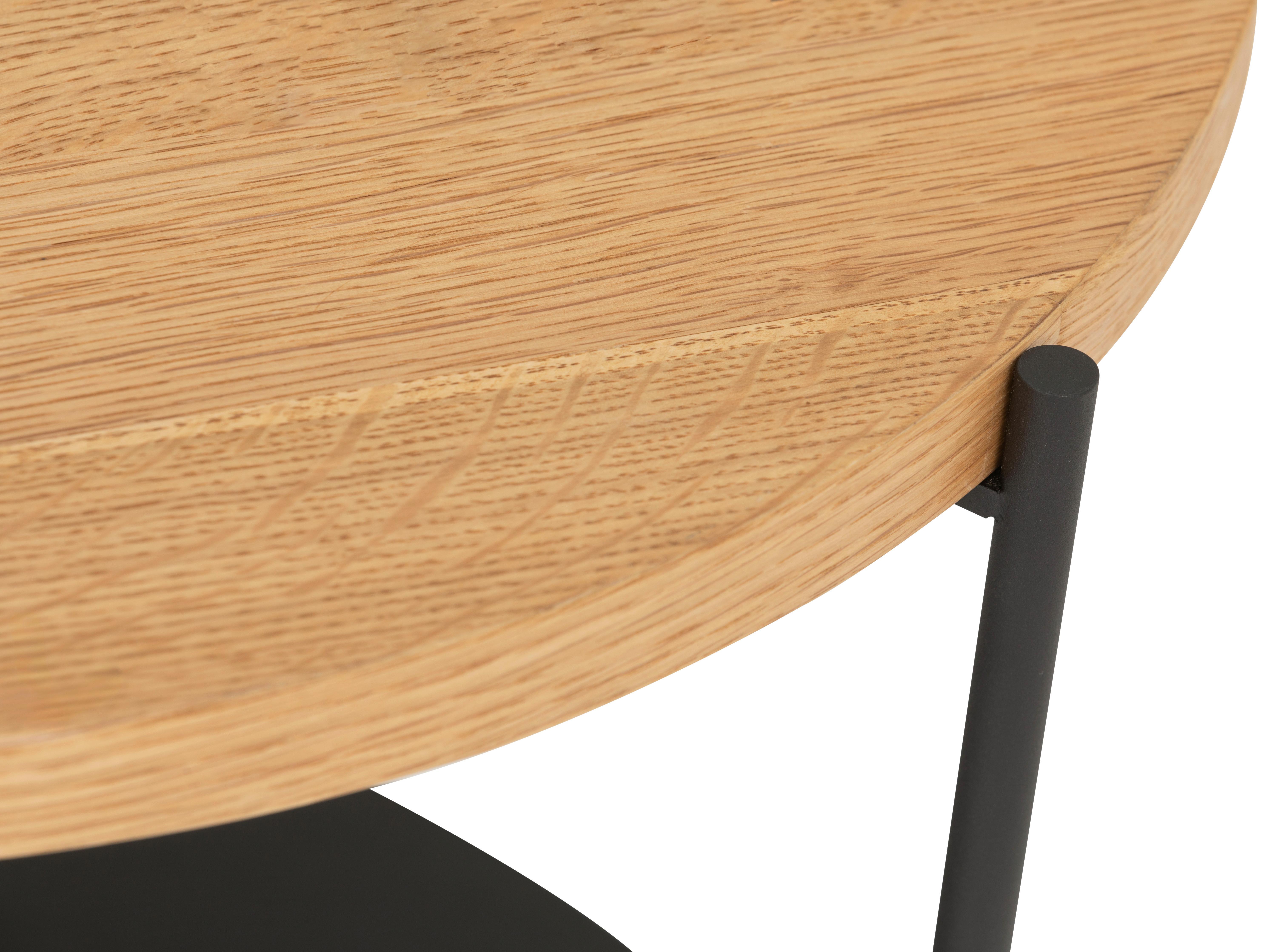 Couchtisch Rondo 1 - Schwarz/Naturfarben, MODERN, Holz/Holzwerkstoff (50/50/50cm)