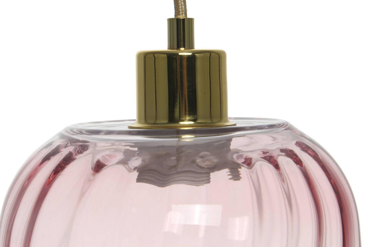 Hängeleuchte Gloria H: 27,5 Cm 1-Flammig - Rosa, Trend, Glas (18/27,5/18cm) - Kayoom