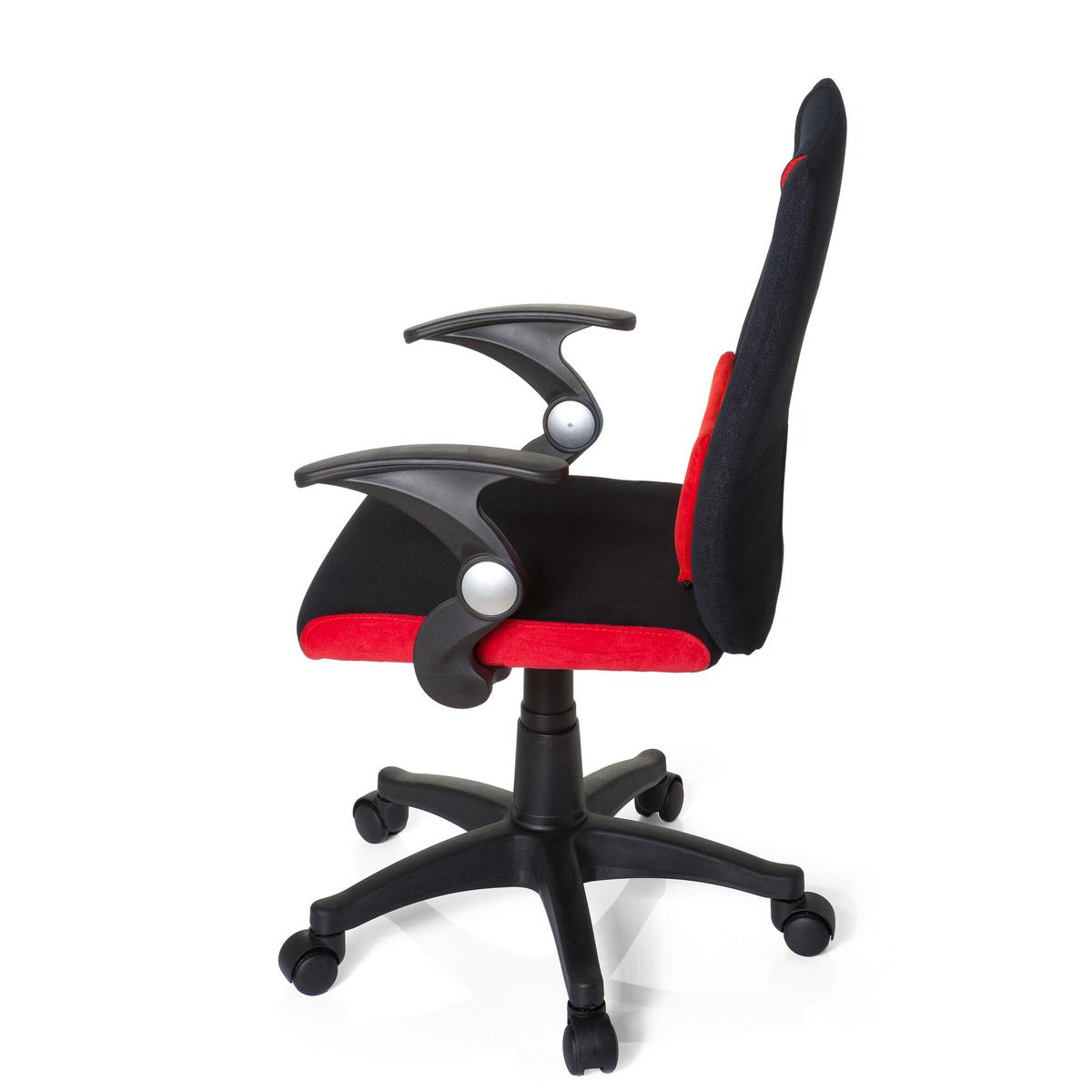 Jugenddrehstuhl Kiddy Pro Al Rot/Schwarz - Rot/Schwarz, Basics, Kunststoff (50/87-97/40cm) - MID.YOU