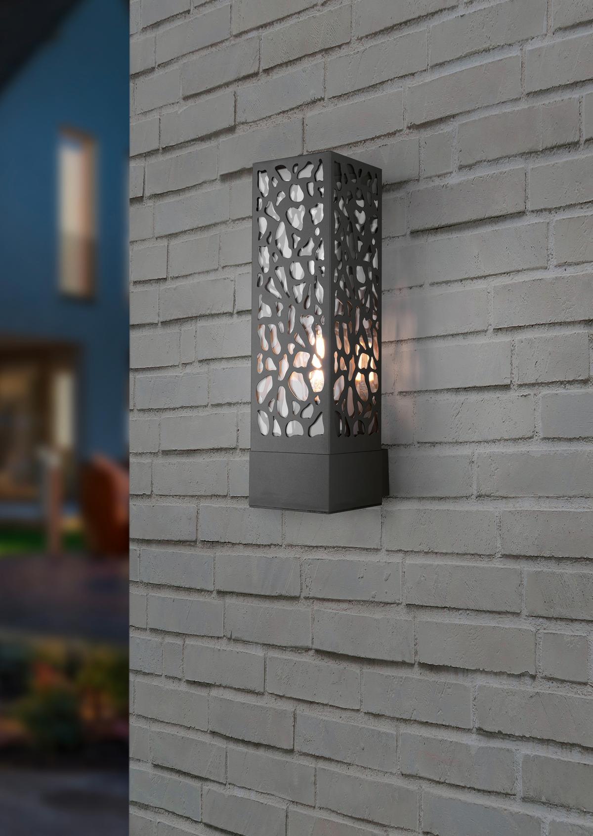 Wandleuchte Cooper 1-flammig Outdoor - Anthrazit, LIFESTYLE, Metall (14/36/10cm) - Trio Leuchten