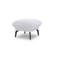 Hocker Silberfarben B: 57 cm - Silberfarben/Schwarz, Design, Textil (57/46/57cm) - MID.YOU