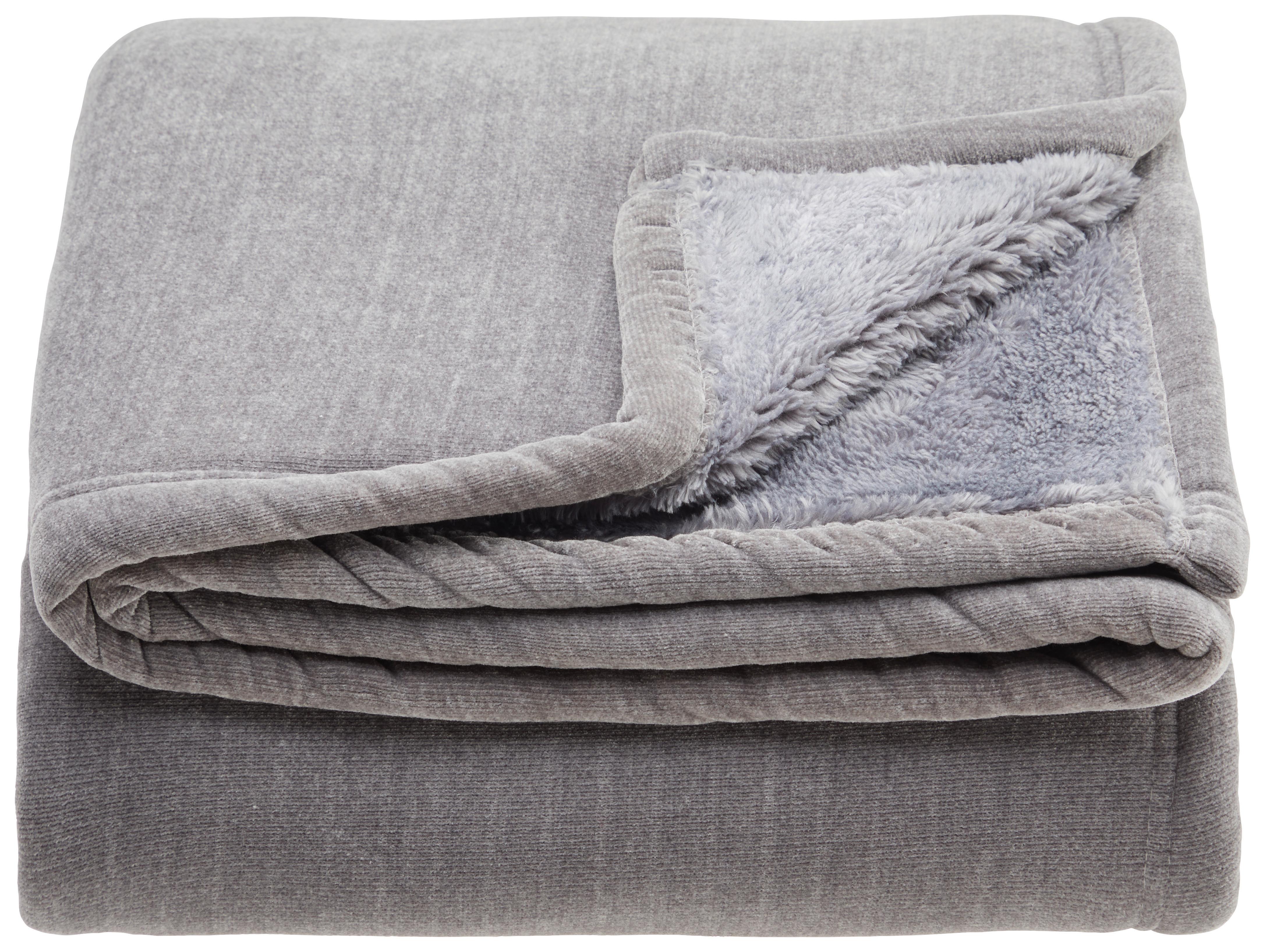 Kuscheldecke Bernadette - Anthrazit, MODERN, Textil (150/200cm) - Luca Bessoni