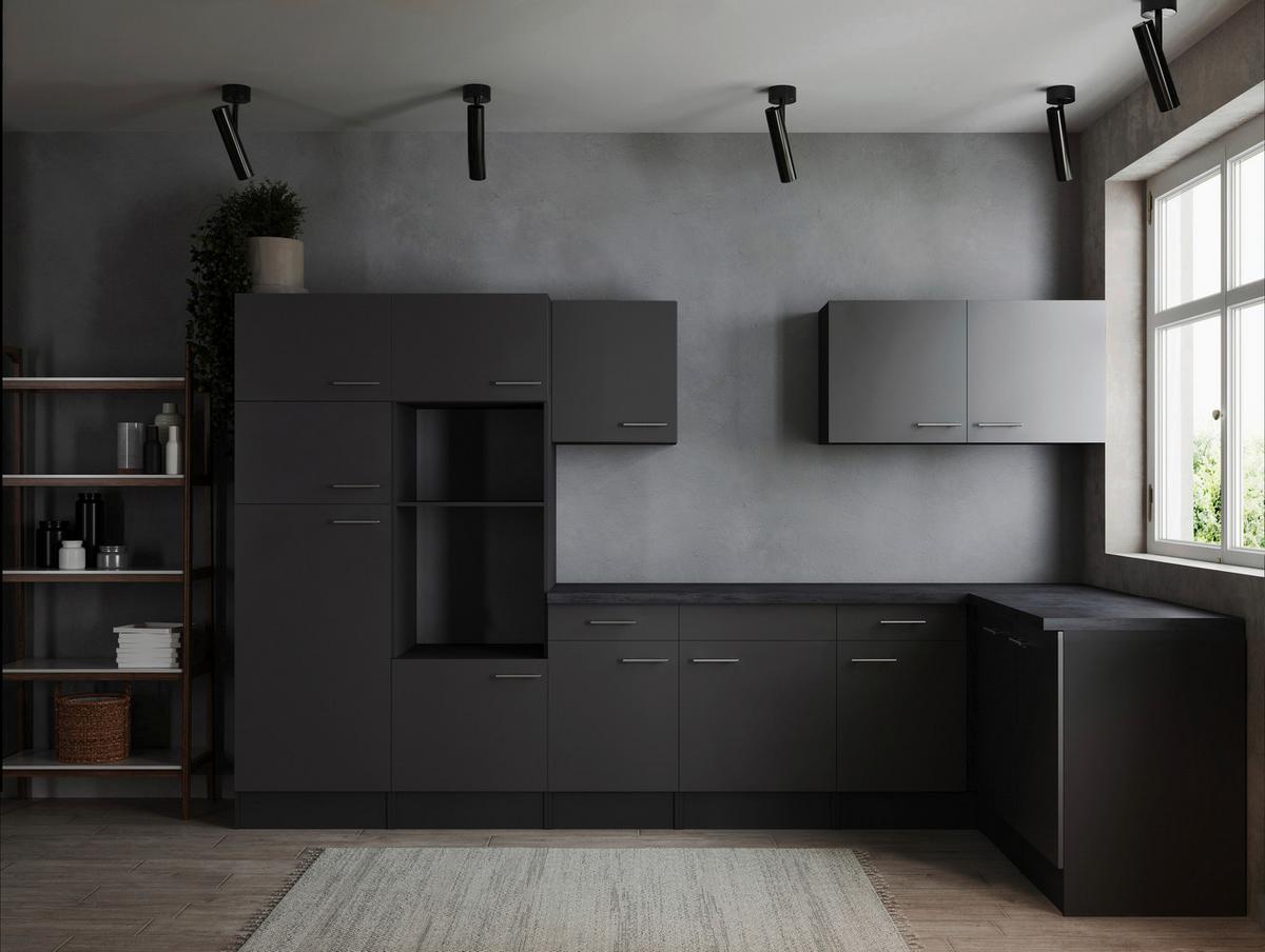 Eckküche Oliver Grau S: 340x172 Cm - Grau, Design, Holzwerkstoff (340/172cm) - Respekta