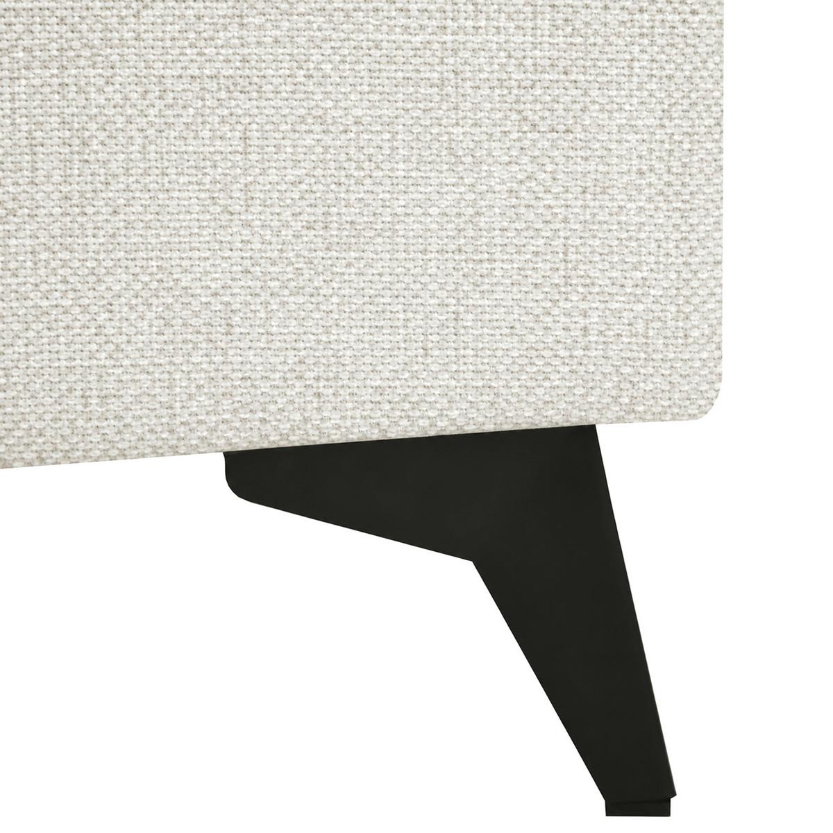 Sedacia súprava SIERRA, pravá, béžová ženilka - čierna/béžová, Modern, kov/textil (181/364/230cm)
