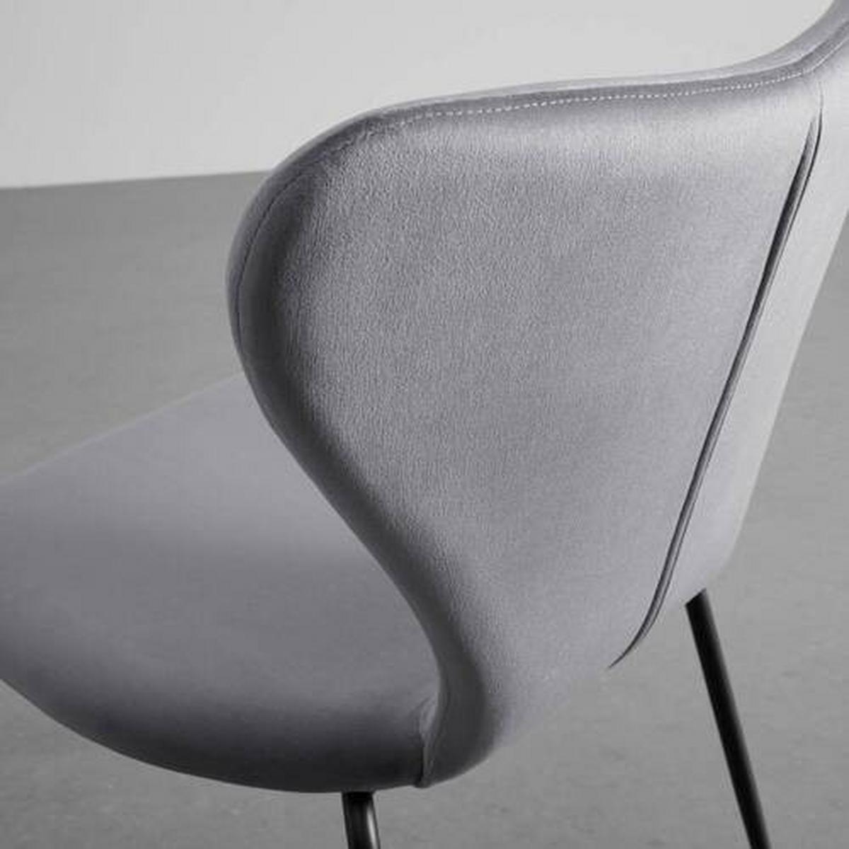 Jídelní židle ALICIA světle šedá - černá/světle šedá, Moderní, kov/dřevo (53/82,5/53cm) - Bessagi Home