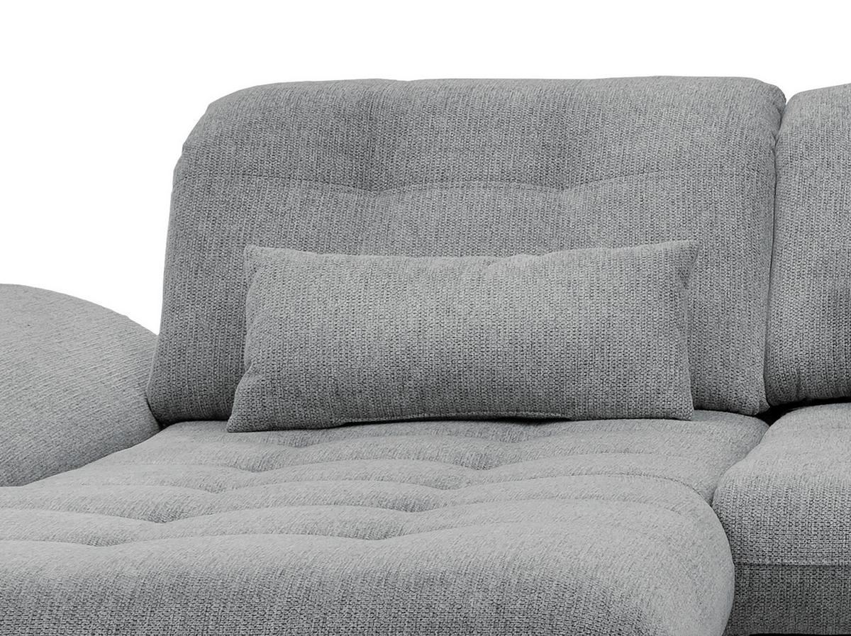 Ecksofa mit Bettkasten Rigatti Silberfarben 184x314cm - Chromfarben/Anthrazit, MODERN, Textil (184/314cm) - Livetastic