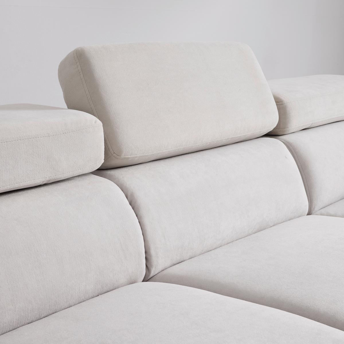 Rohová sedacia súprava FILOU, béžová - svetlosivá, Modern, drevo/textil (211/82/146cm) - Bessagi Home