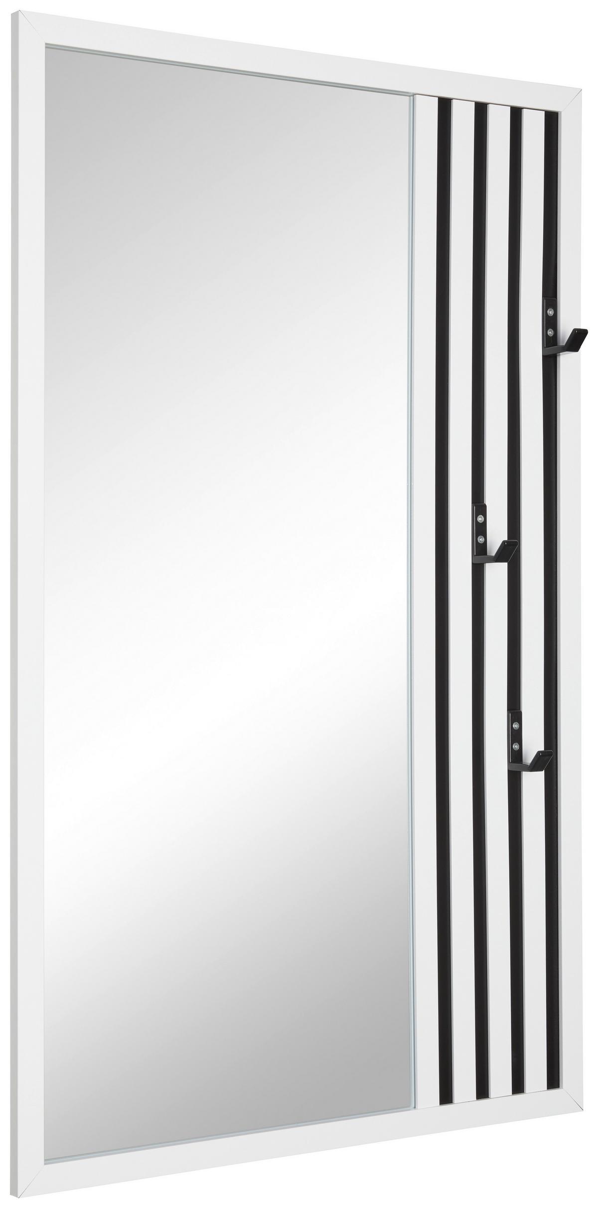 Wandgarderobe Savannah Iii Weiß B: - Weiß, Trend, Glas/Holzwerkstoff (60/100/1,63cm)