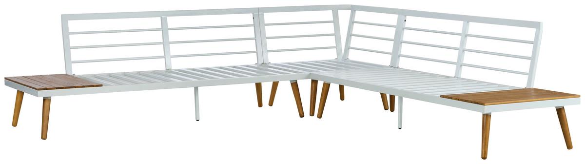 Lounge Garnitúra Madeira - akácia színű/sötétszürke, Modern, textil/fa (90/30/70cm) - Beldano