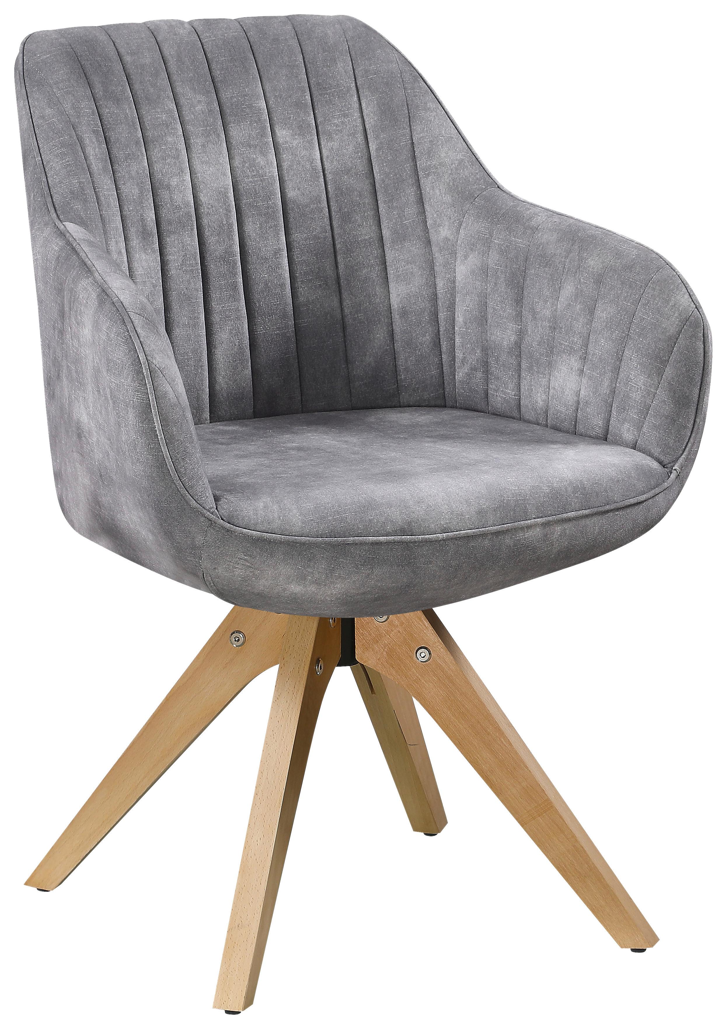 ŽIDLE S PODRUČKAMI RELAX - šedá/barvy buku, Moderní, dřevo/textil (60/82/62cm) - Mömax