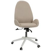 Drehstuhl Avea I mit Wippfunktion Beige - Beige/Weiß, Basics, Kunststoff/Textil (56/104/58cm) - MID.YOU