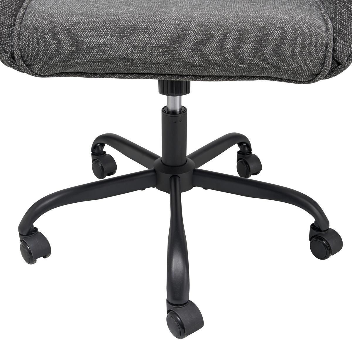 Drehstuhl Lecce - Dunkelgrau/Schwarz, LIFESTYLE, Holz/Kunststoff (59/83-91/62.5cm) - MID.YOU
