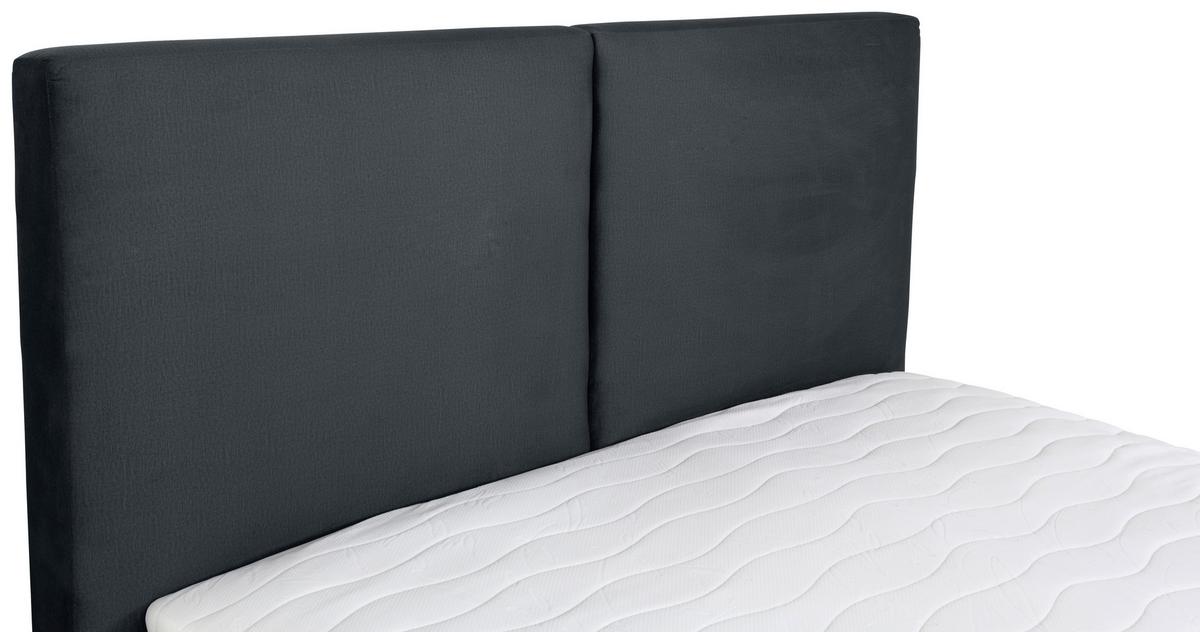 Čalouněná postel PALINI 160x200cm - černá/jádrový buk, Moderní, dřevo/textil (160/200cm) - MID.YOU