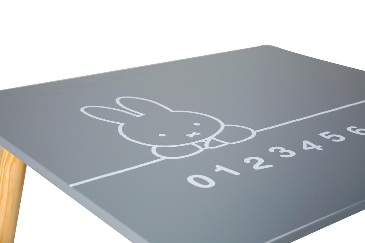 Kindersitzgruppe 450019d210 Miffy - Dunkelgrau/Weiß, Basics, Holz/Holzwerkstoff - Roba