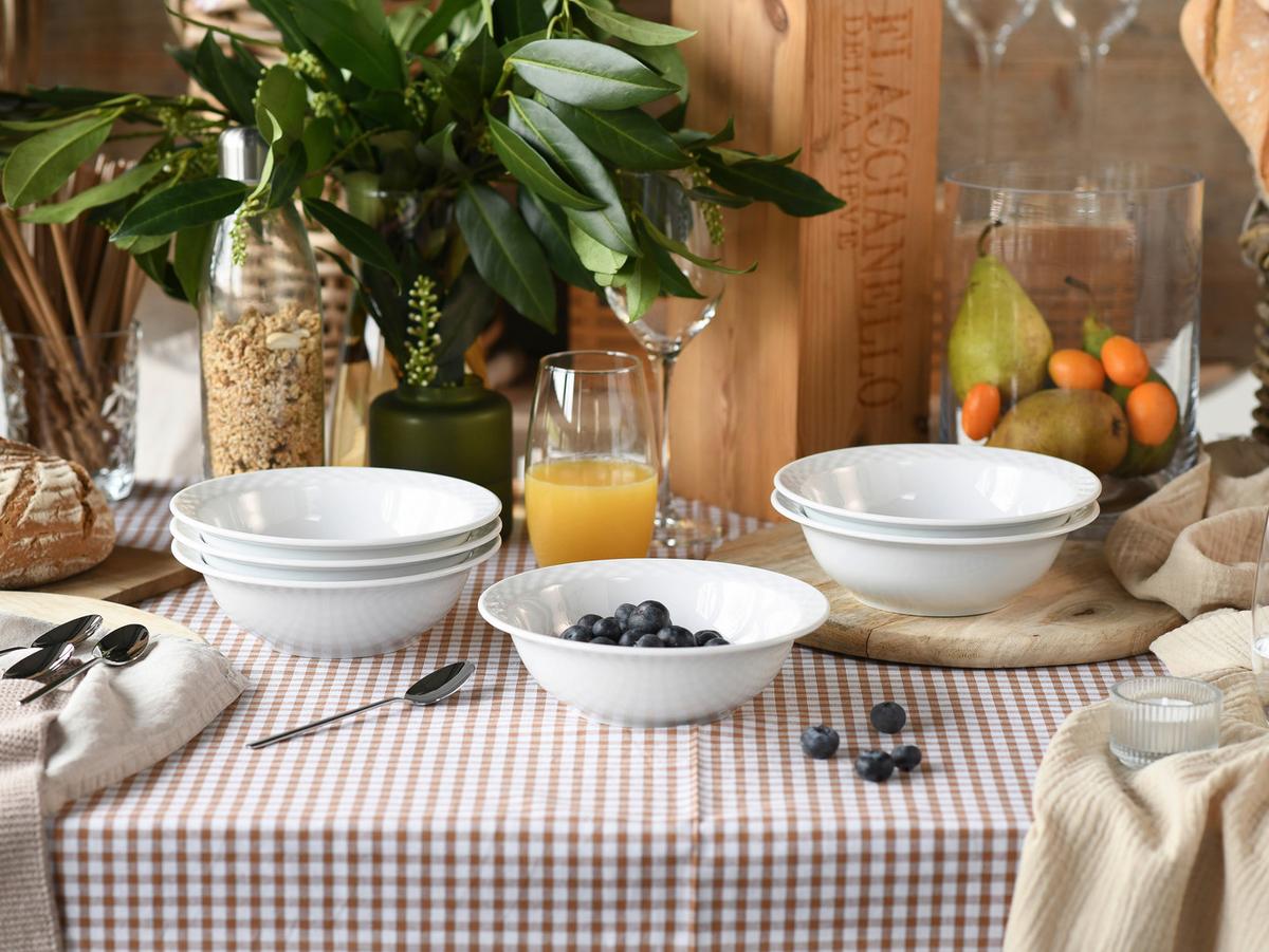 Müslischalenset Polo weiss Porzellan, 6-teilig - Weiß, Basics, Keramik (17,5cm) - Creatable