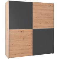 Tolóajtós Szekrény Time 170/190cm - grafitszürke/Artisan tölgy, Basics, faalapú anyag (170/191/59cm) - Best Price