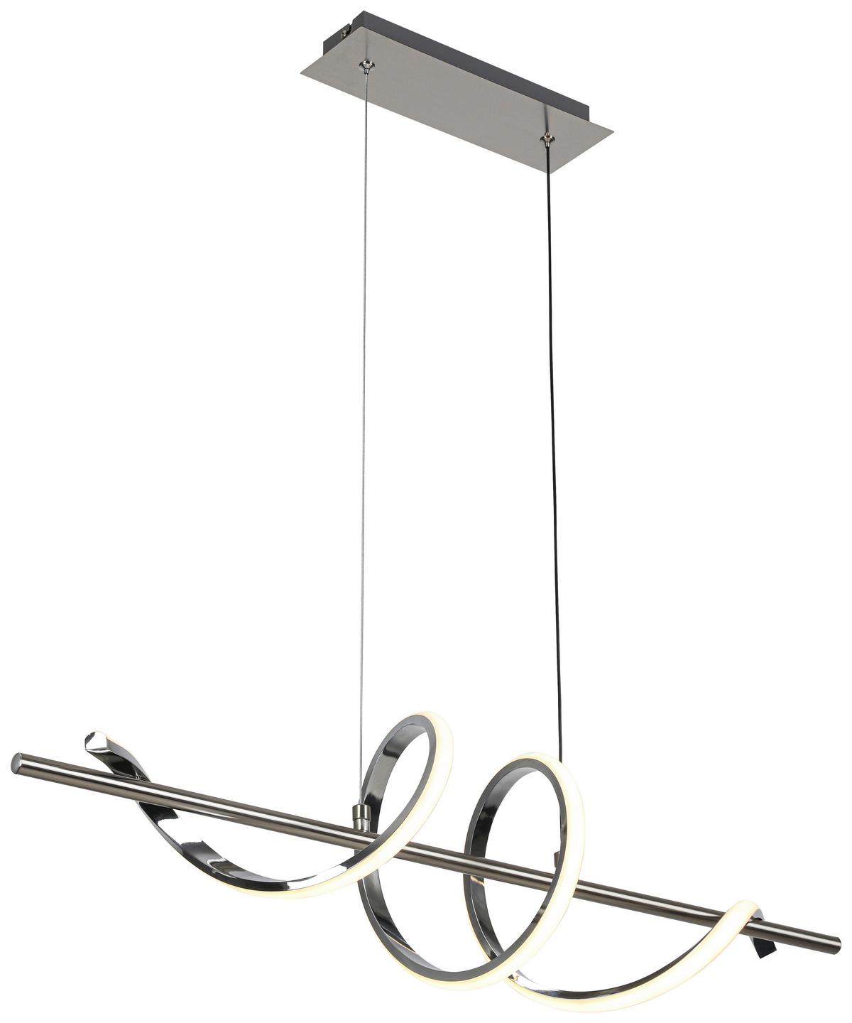 Led-hängeleuchte Josi - Chromfarben/Nickelfarben, Kunststoff/Metall (20/80/120cm) - Luca Bessoni