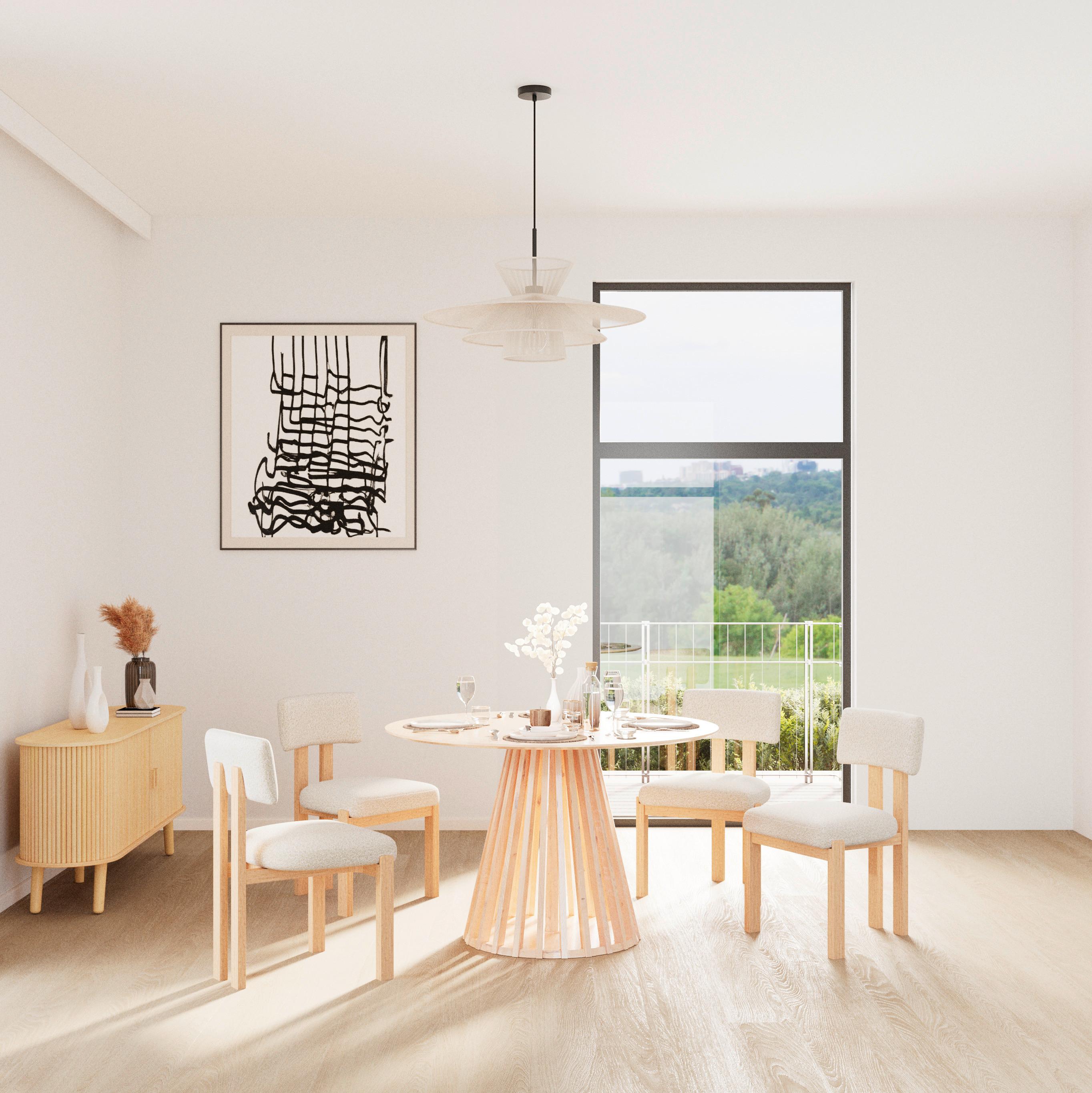 ŽIDLE JONNA - krémová/přírodní barvy, Moderní, dřevo/textil (51/82/53cm) - Bessagi Home