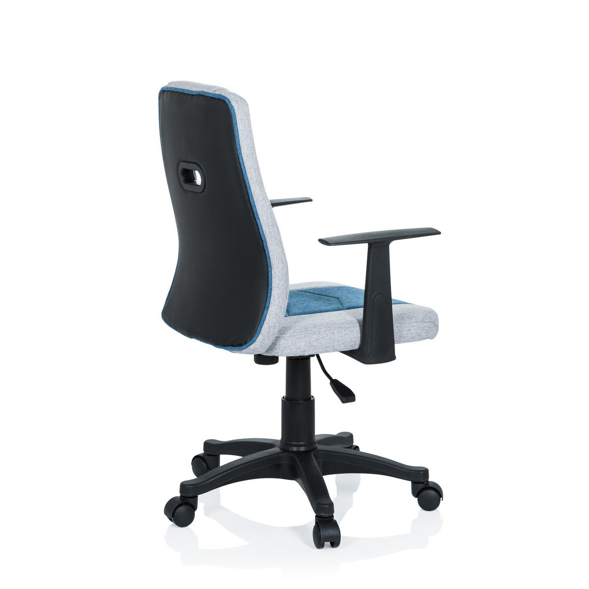 Jugenddrehstuhl Kiddy Extra Blau/Grau - Blau/Schwarz, Basics, Kunststoff (55/95-105/45cm) - MID.YOU