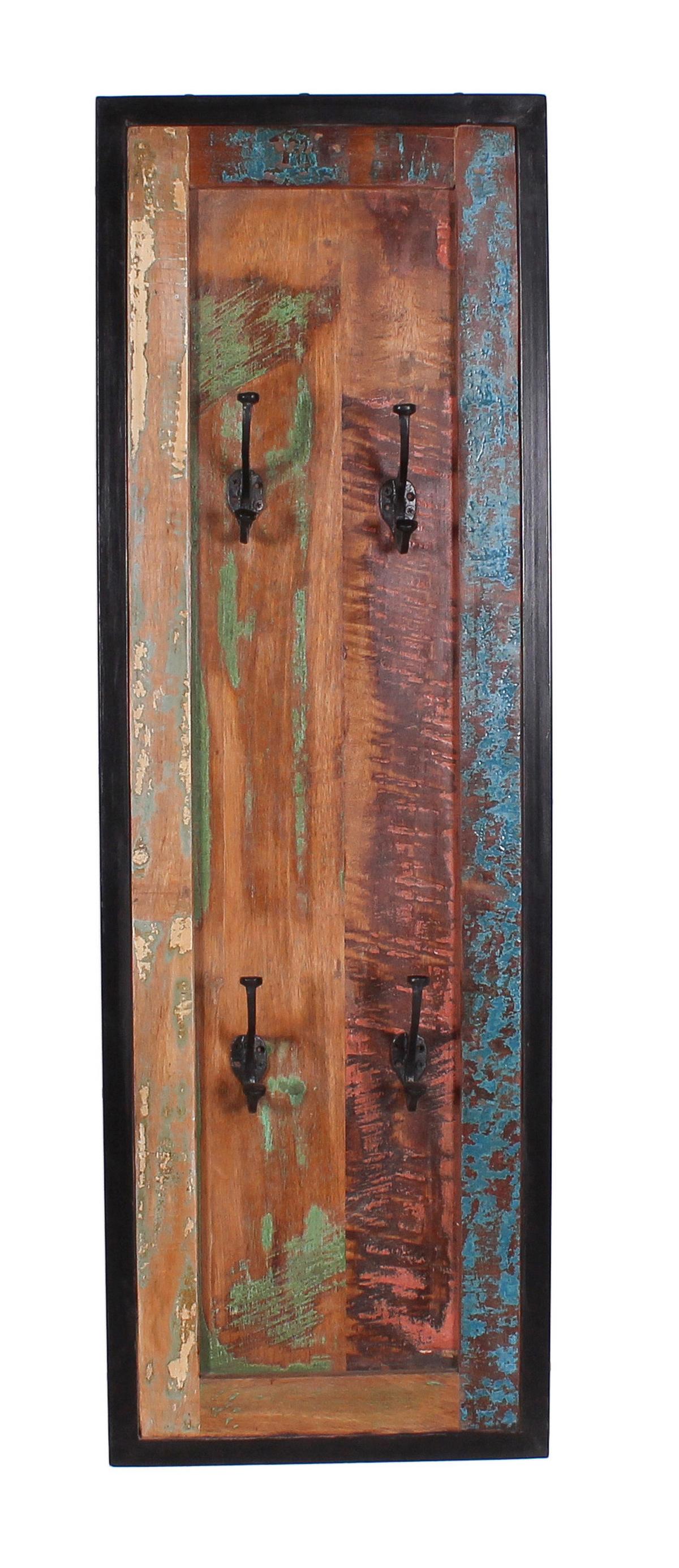 Garderobe Dielen Multicolor/Schwarz B: 210cm - Multicolor/Schwarz, Design, Holz/Metall (210/180/45cm) - MID.YOU