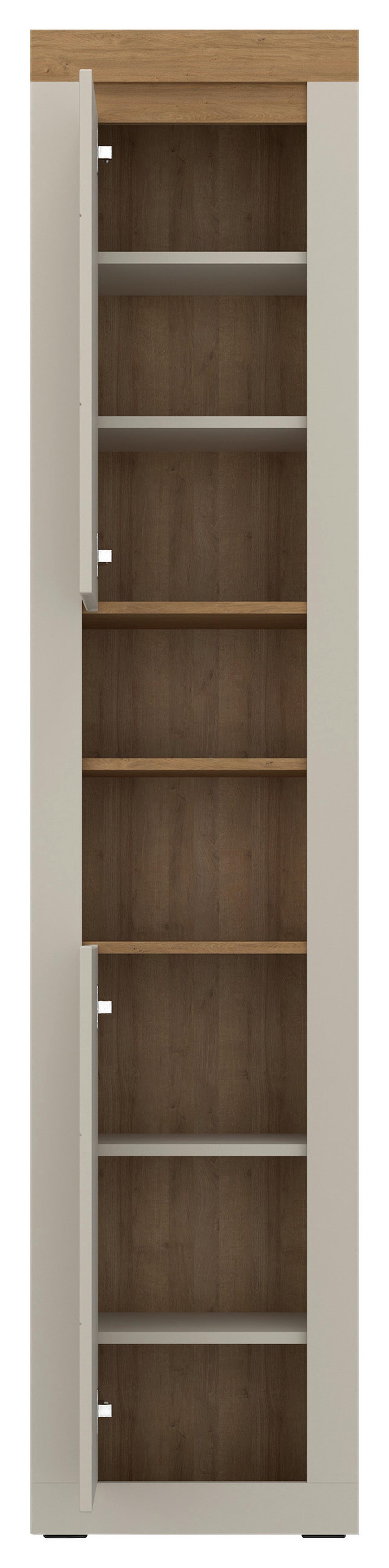 Schrank Naxxar Eichefarben Kaschmir B: 44,5cm - Kaschmir/Eichefarben, MODERN, Holzwerkstoff (44,5/204,7/31,6cm)