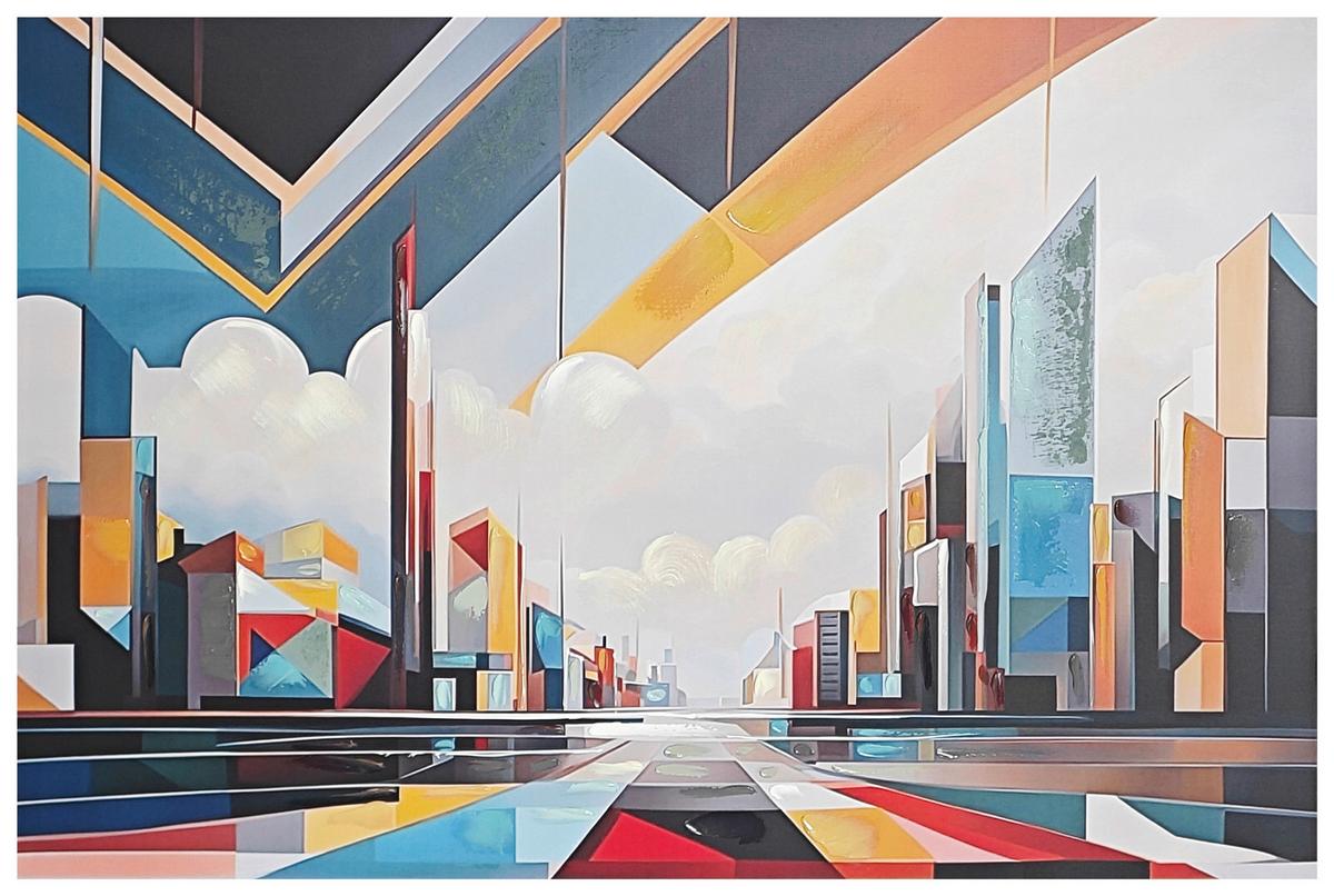 Malba na plátně 120/80 cm - vícebarevná, Moderní, dřevo/textil (120/80/3cm) - Mömax