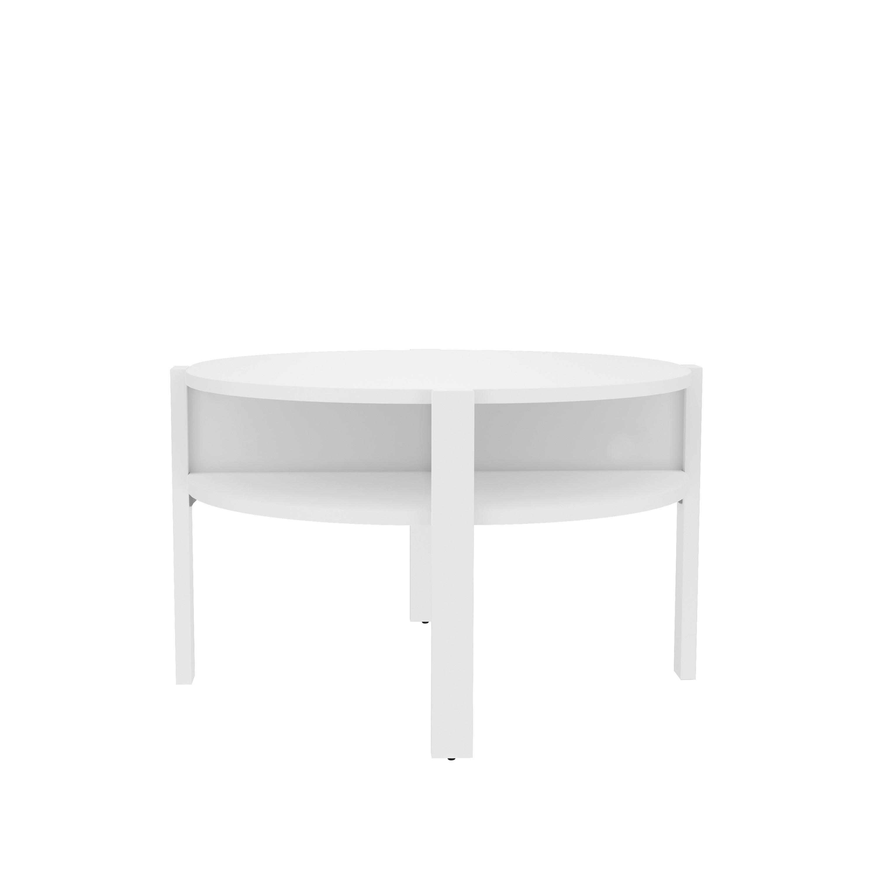 Dohányzóasztal Tobago - fehér, Modern, faalapú anyag (74,4/45,5cm)