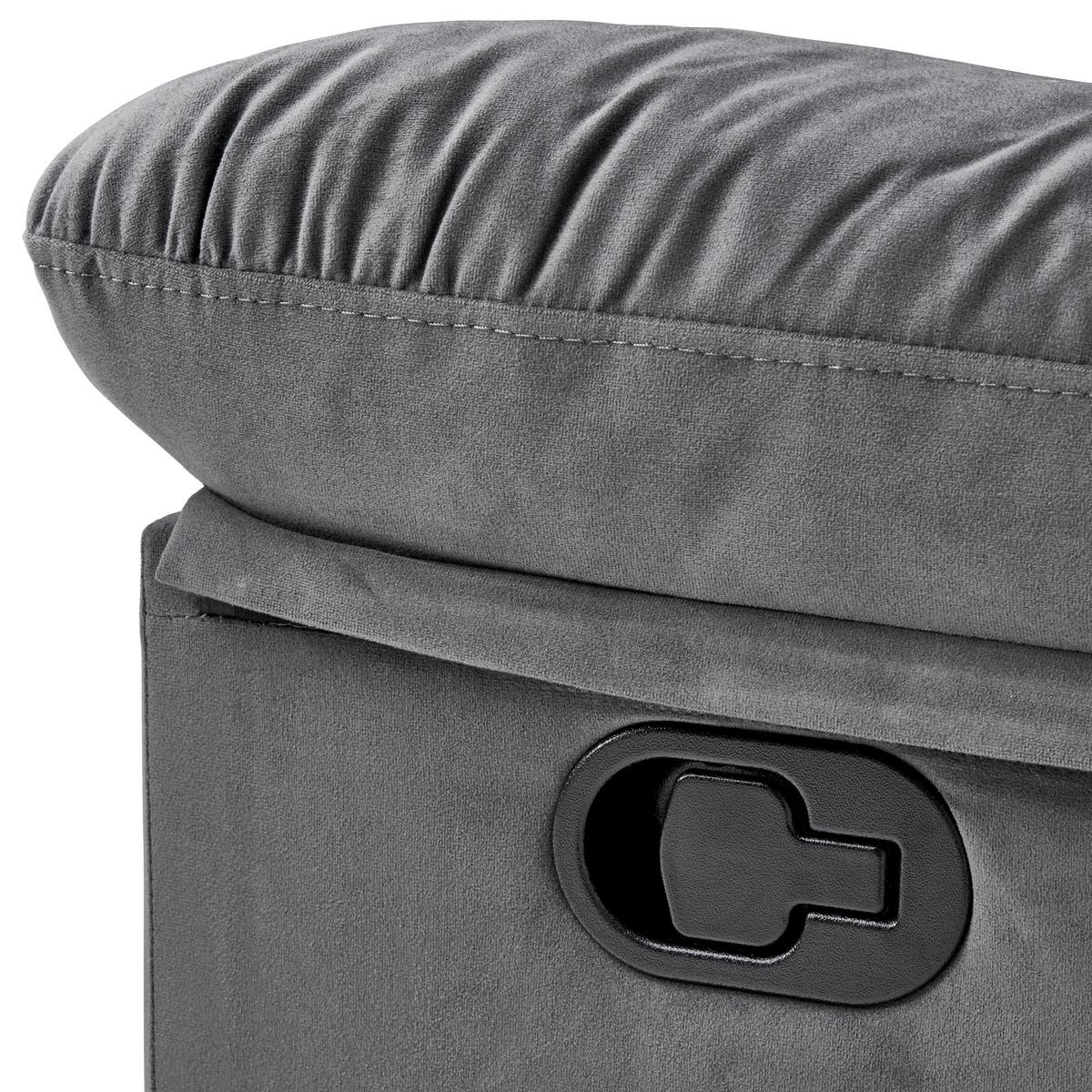 Ecksofa Boston - Schwarz/Grau, Basics, Textil/Metall (216/159cm) - P & B