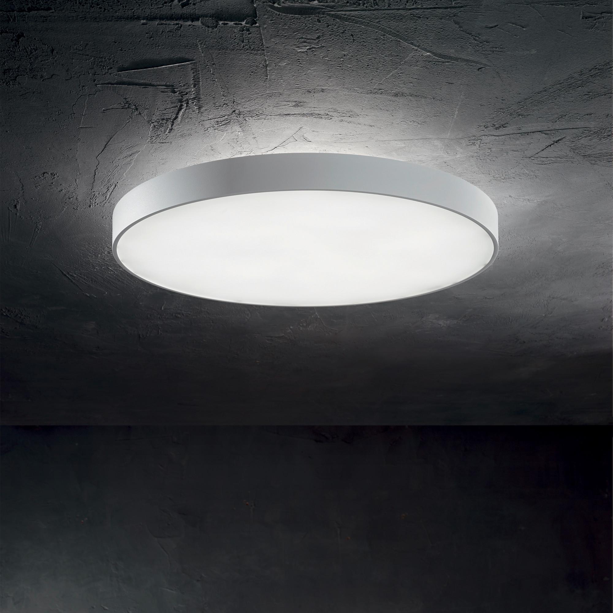 LED-Deckenleuchte Halo Weiß D: 35 cm - Weiß, Basics, Metall (35/9cm) - Ideal Lux