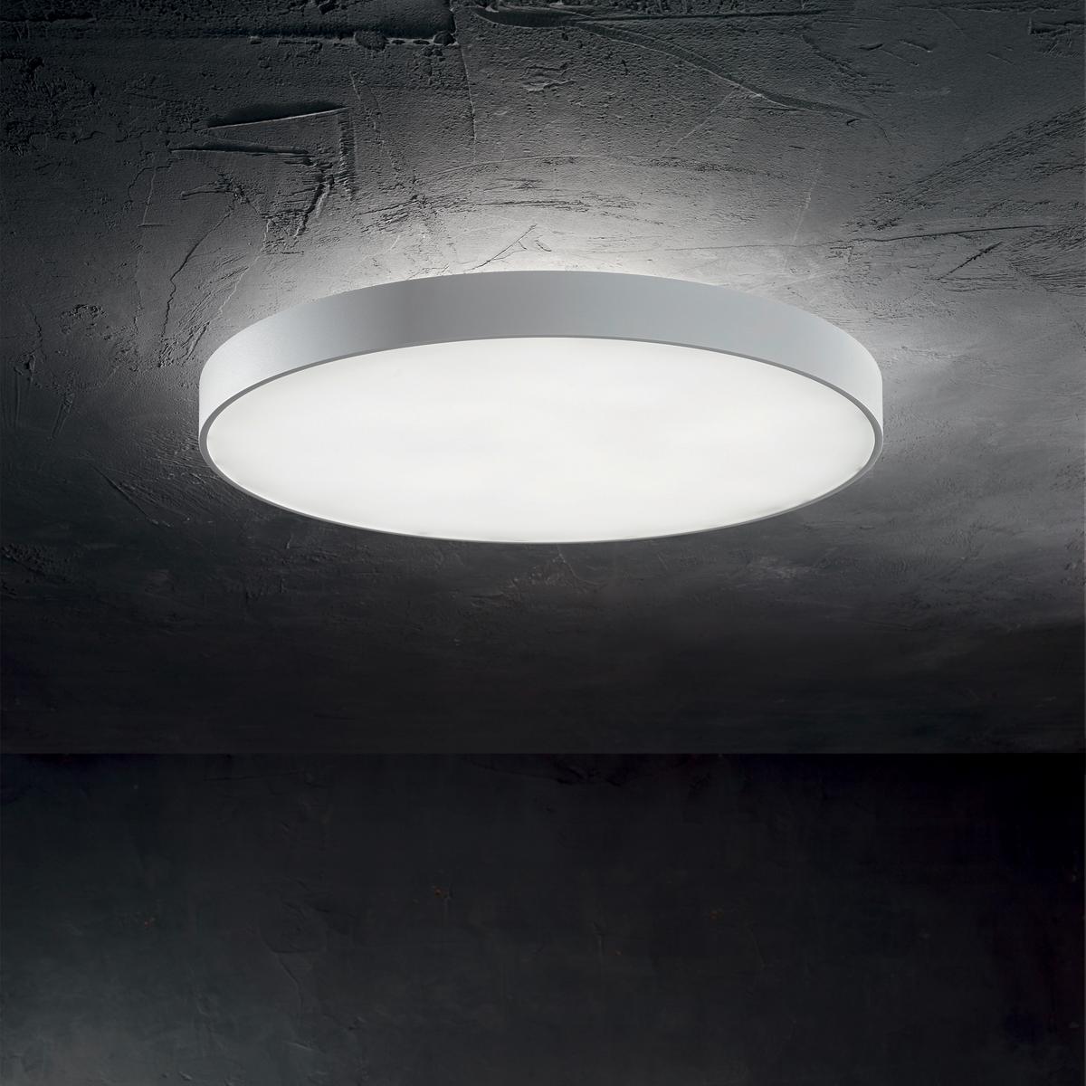 LED-Deckenleuchte Halo Weiß D: 35 cm - Weiß, Basics, Metall (35/9cm) - Ideal Lux
