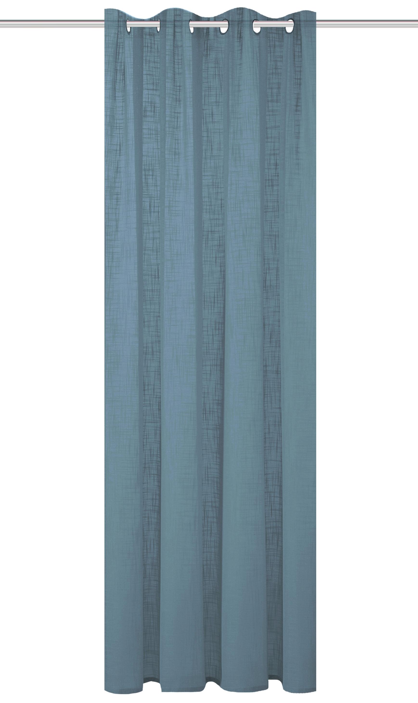 Ösenvorhang Softy - Blau, Basics, Textil (140/245cm)