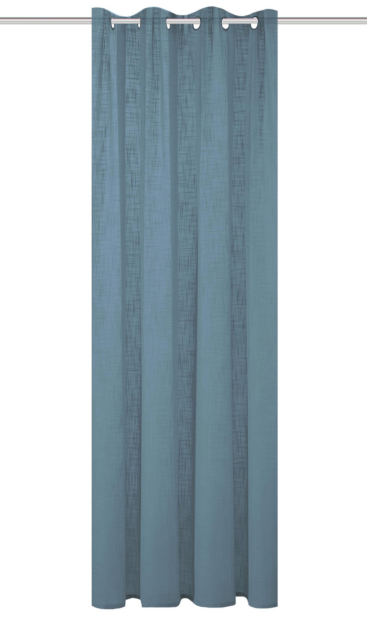Ösenvorhang Softy - Blau, Basics, Textil (140/245cm)
