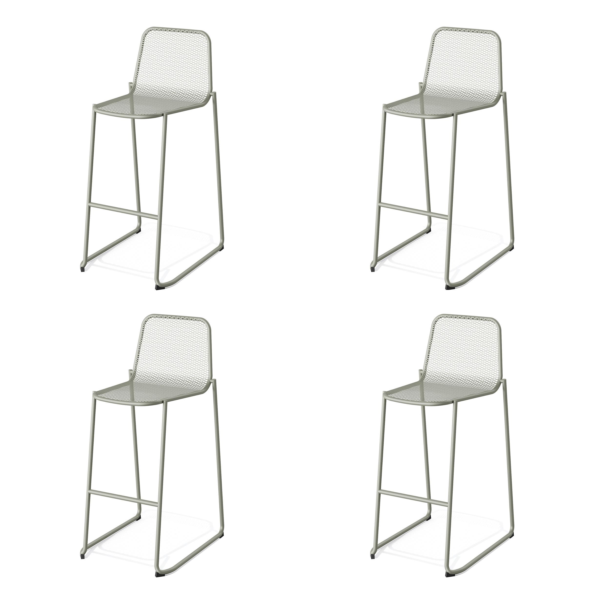 Barhocker-Set 4x Mase Barhocker Metall - Grün, LIFESTYLE, Metall (52/105/52cm)