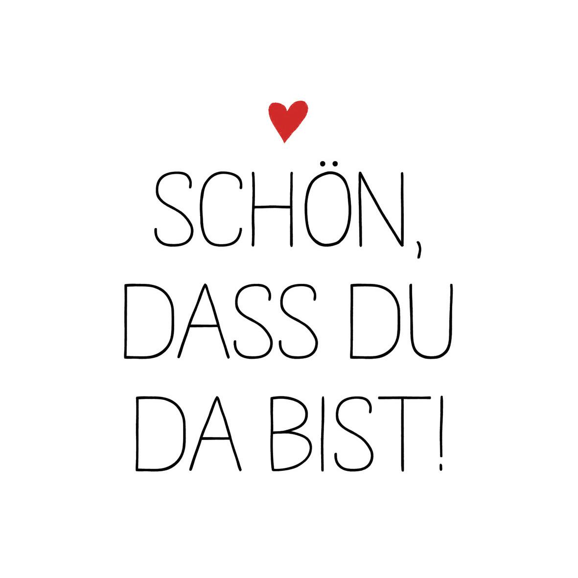 Serviette Du Bist Da - Multicolor, Basics, Papier (33/33cm) - PPD