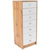 Komód 4-You 50/112 Cm - tölgyfa/fehér, Modern, faalapú anyag (50/111,4/34,6cm)