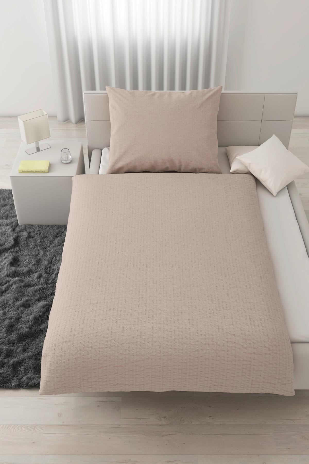 Povlečení Gisela, 70/90 140/200cm - béžová, textil (140/200cm) - Modern Living