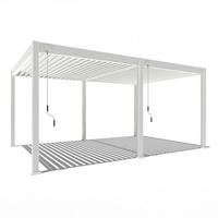 Pergola 360x530 Cm Wetterbeständig, Weiß - Weiß Hochglanz, Basics, Metall (360/255/530cm)
