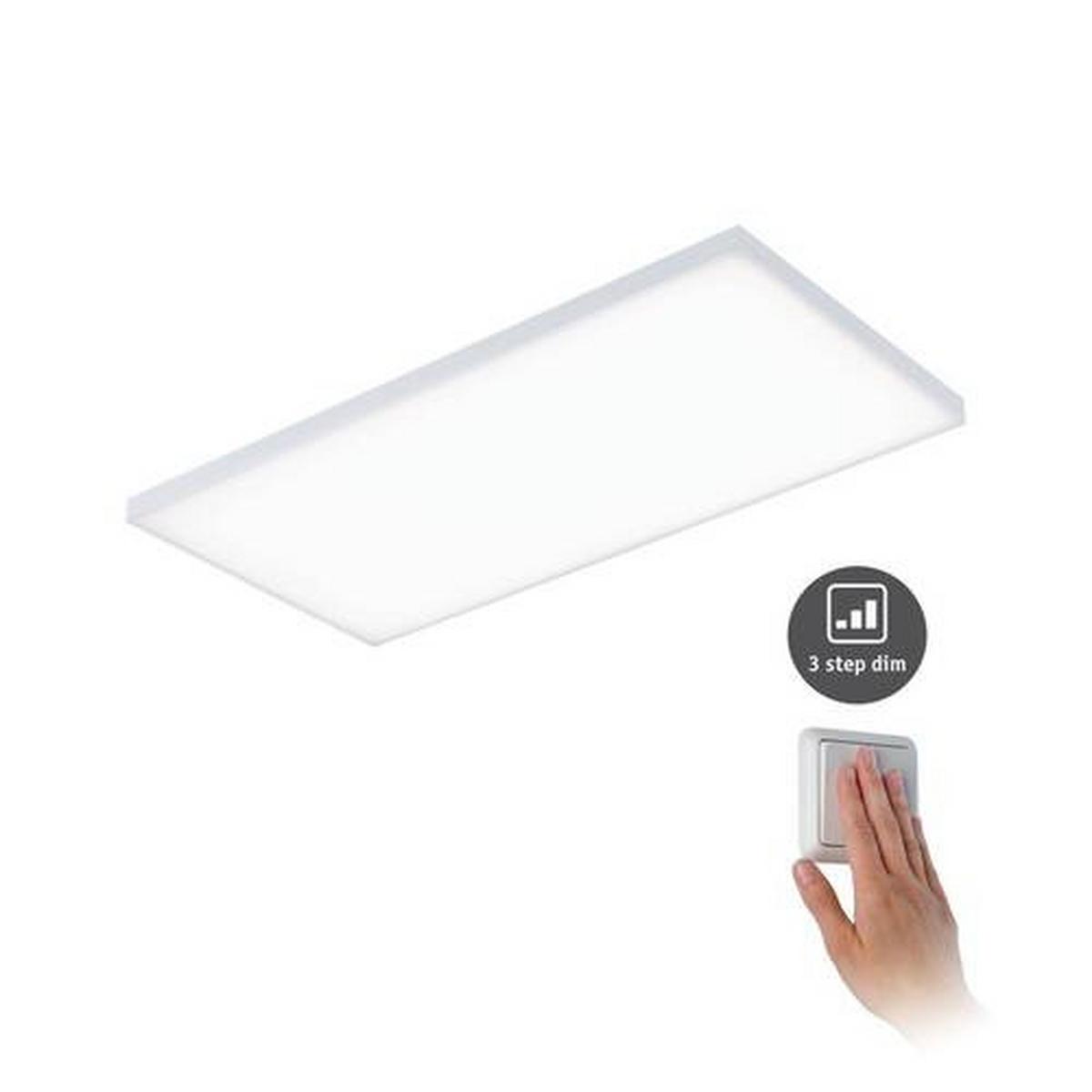 LED-Paneel L: 59,5 cm dimmbar - Weiß, Basics, Metall (59,5/5,0/59,5cm) - Paulmann