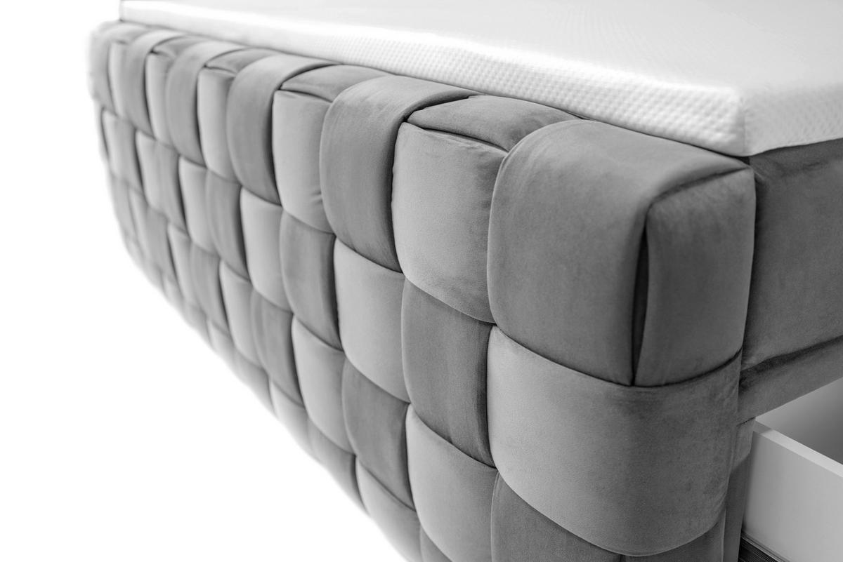 Boxbett Zante Graphitfarben Lf: 140x200 cm - Graphitfarben, MODERN, Textil (140/200cm) - Livetastic