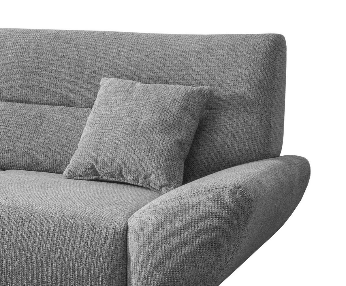 Ecksofa Drago Silberfarben S: 166/290 cm - Wildeiche/Silberfarben, MODERN, Holz/Textil (166/290cm) - MID.YOU