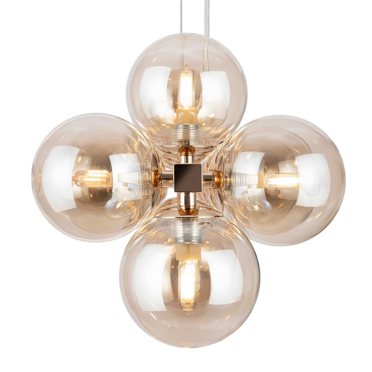 Pendelleuchte Dallas - Goldfarben, Trend, Glas/Metall (23,8/22,8/123,5cm) - MAYTONI
