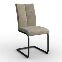 Stolička s pružným podnožím Colien - hnedá/čierna, Modern, kov/drevo (46/94/62cm) - Bessagi Home