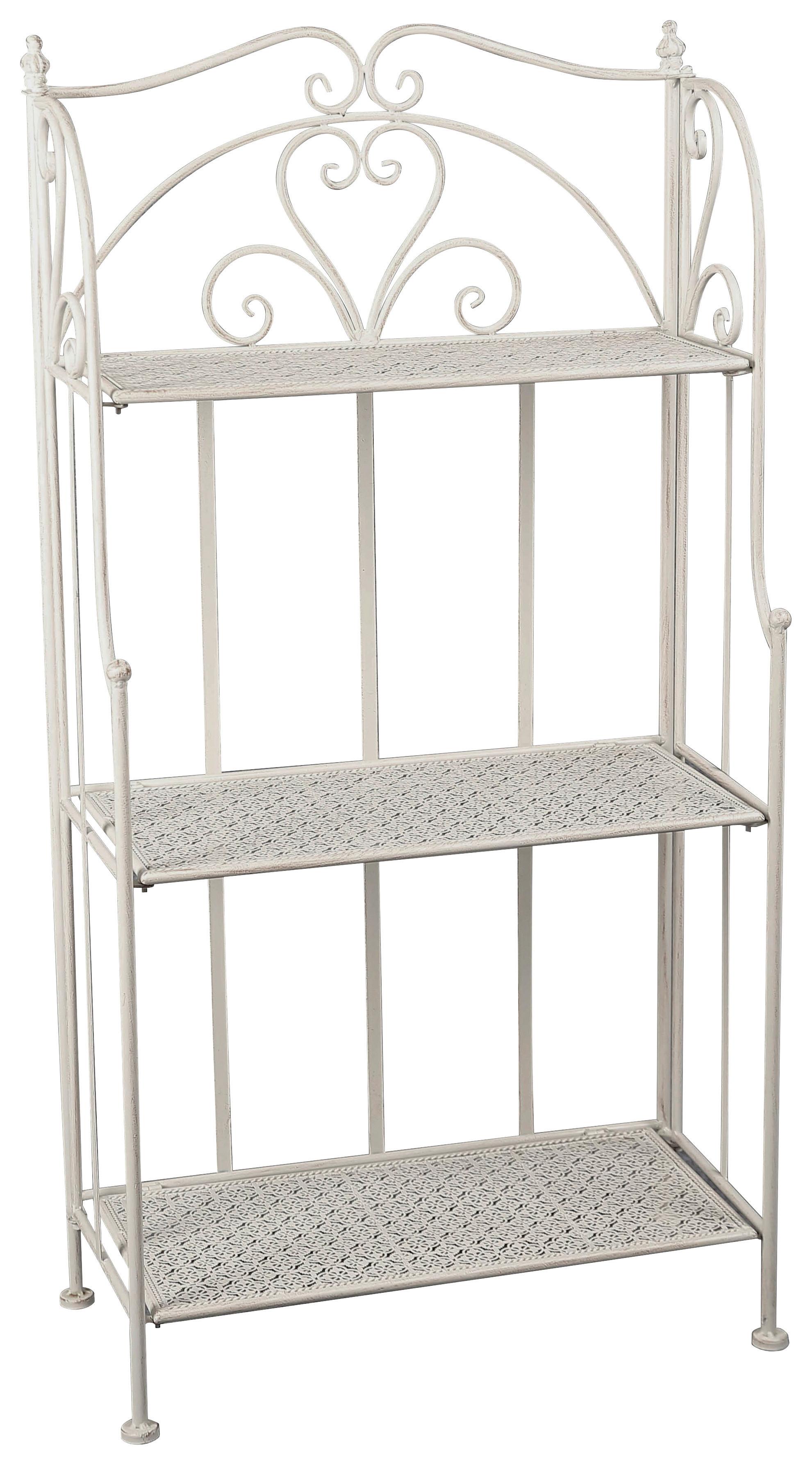 Regal Eisen Nadim 1 B 59cm, Weiß - Weiß, MODERN, Metall (59/116/30cm)